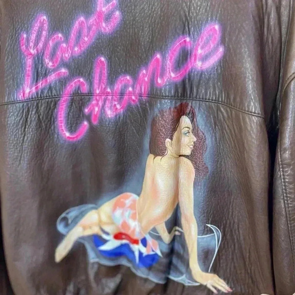 Perrone Aviation Apparel pilot leather bomber jacket size 54 handmade in USA - Picture 5 of 11